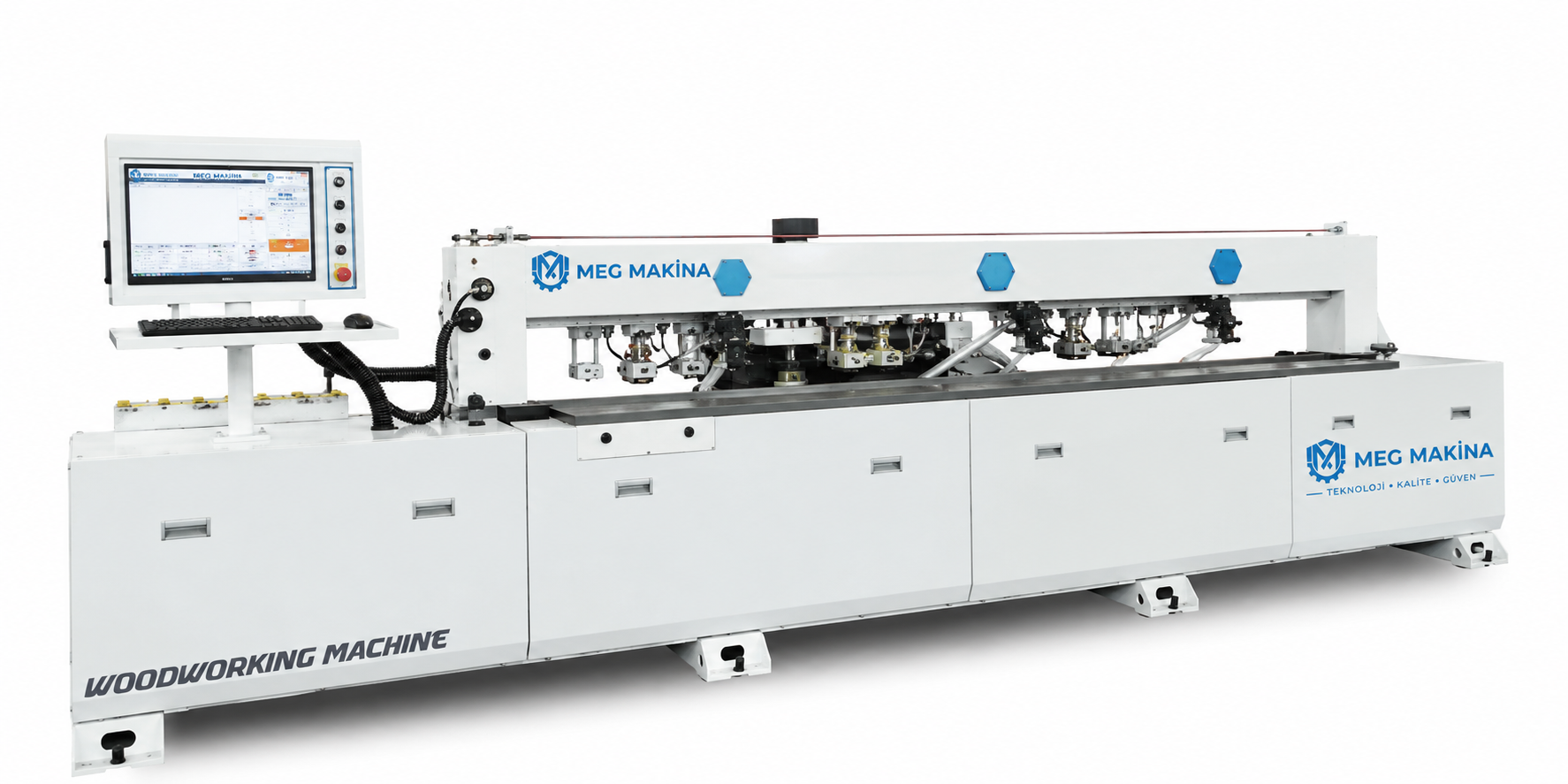 Otomatik Takım Değiştirmeli Kapı ve Dolap için KHM-608D Frezeleme ve Delme Merkezi