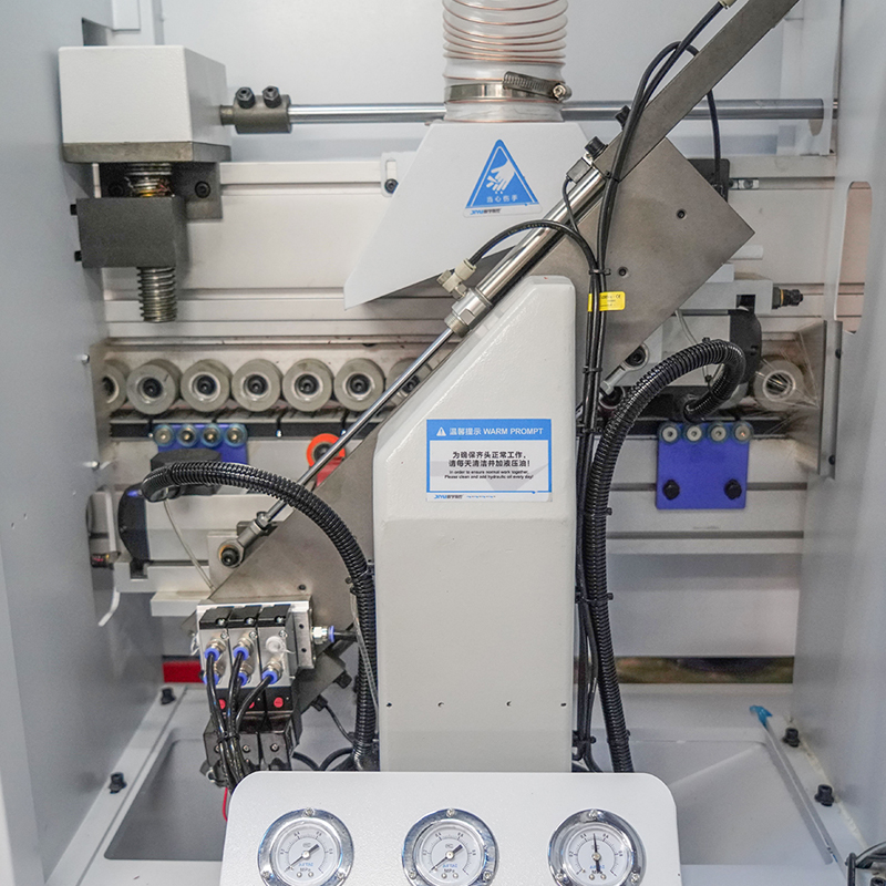 JY-568JKGC Automatic Edge Banding Machine with Pre-milling, Double Trimming, Double Glue Pot and Chamfering