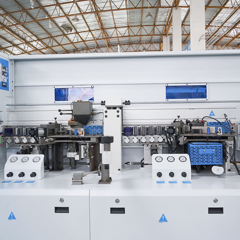 JY-568JKGC Automatic Edge Banding Machine with Pre-milling, Double Trimming, Double Glue Pot and Chamfering
