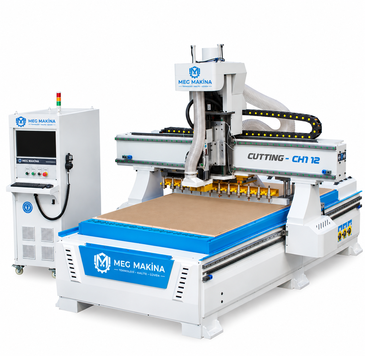 CH1-12 آلة تقطيع CNC (مخزن خطي 12 أداة)