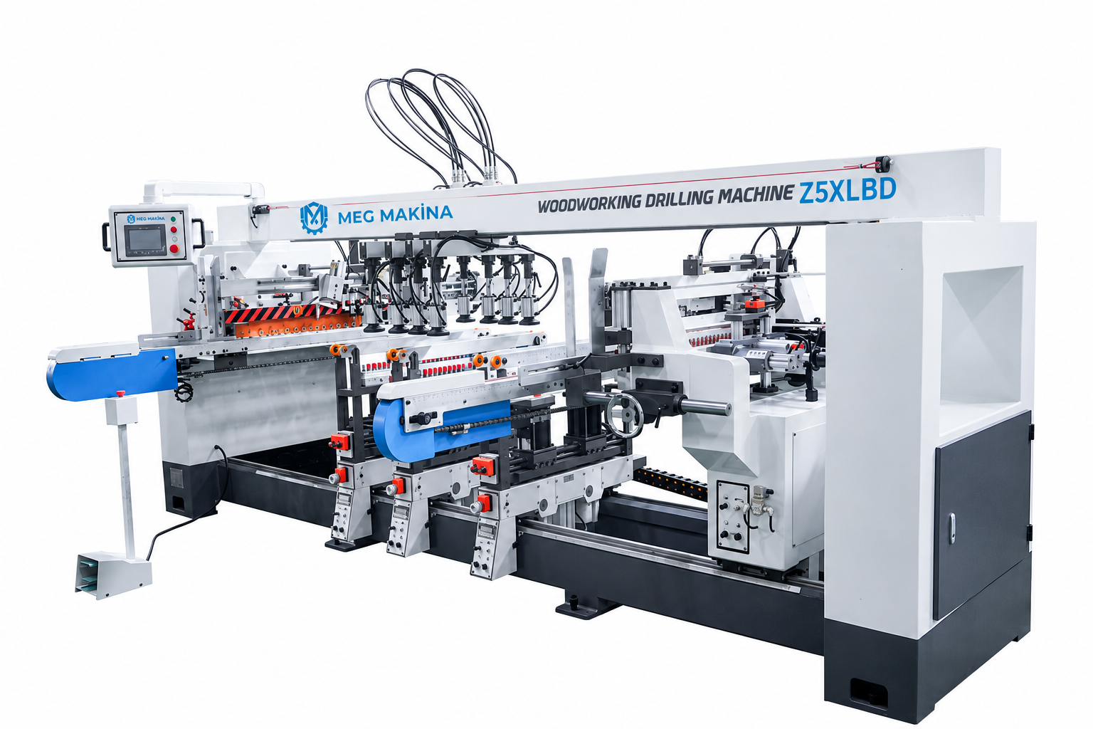 Z5XLBD Automatic 5-Row Drilling Machine With Three Servo Positioning Automatic Assembly
